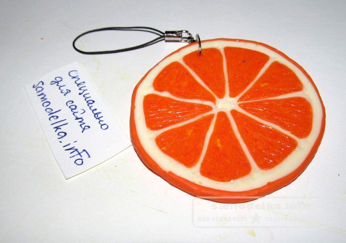  Апельсин из полимерной глины 