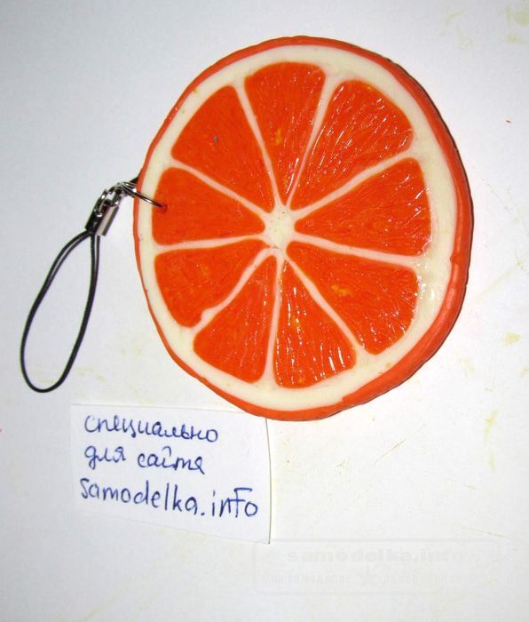  апельсин из полимерной глины 