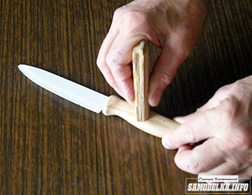 Как сделать самую простую пробковую ручку для ножа