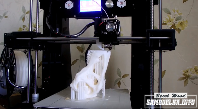 3D печать черепа тиранозвара 