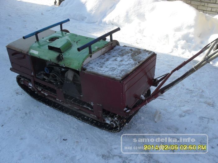 Самодельный мотобуксировщик “мотособака”